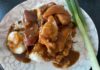 red pork on rice